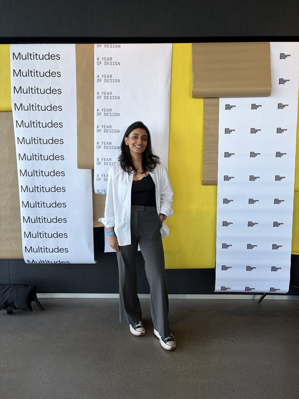 Neha at the SF Design Week Multitudes wall